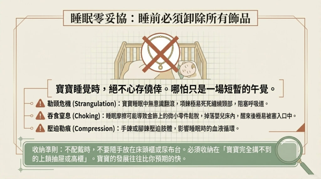 睡前必須卸除所有飾品